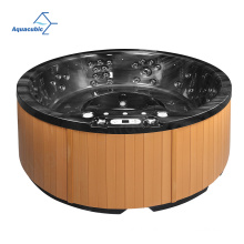 2020 Factory por atacado Round Black Garden Garden Outdoor Massage Spa Tuba de hidromassagem para externo interior